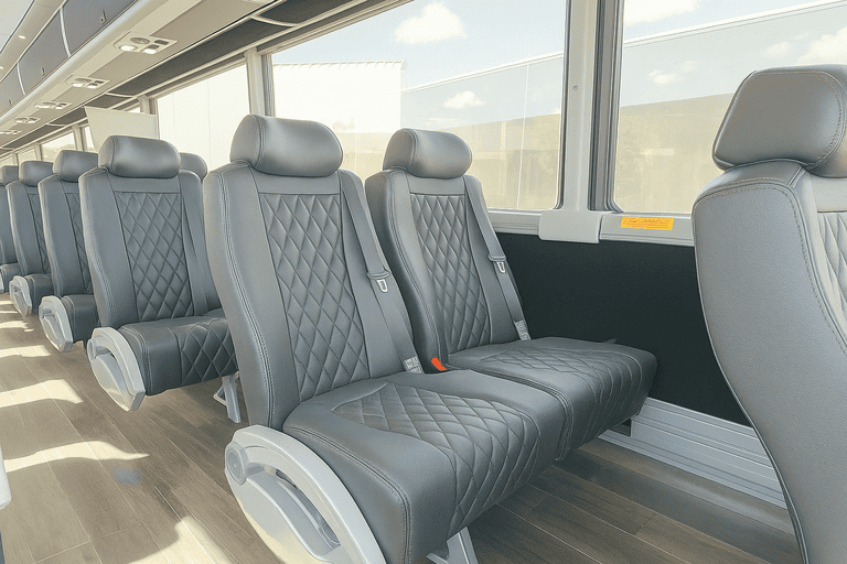 interior of Coach Bus Chula Vista charter bus